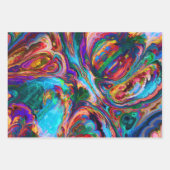 飛モダンび絵を描る ラッピングペーパーシート (正面3)