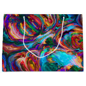 飛モダンび絵を描る ラージペーパーバッグ (正面)