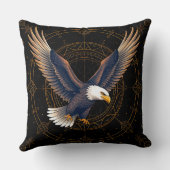飛威厳のある行中の鷲 クッション (裏面)