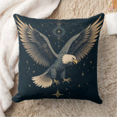 飛威厳のある行中の鷲 クッション (ブランケット)