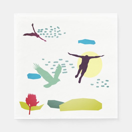 飛学ぶ スタンダードランチョンナプキン (正面)