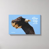 飛感動的行中の引用文ハゲ鷲 キャンバスプリント (正面)