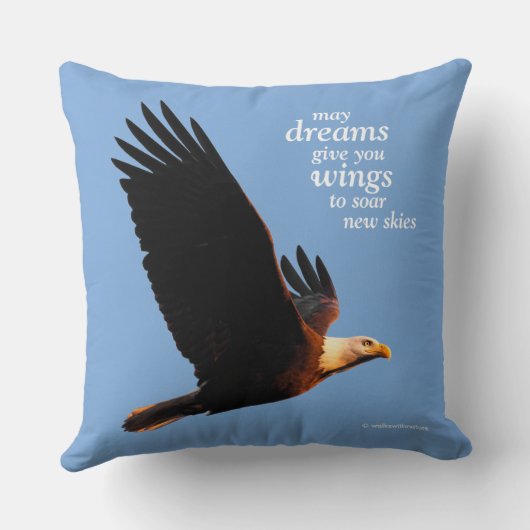 飛感動的行中の引用文ハゲ鷲 クッション (裏面)