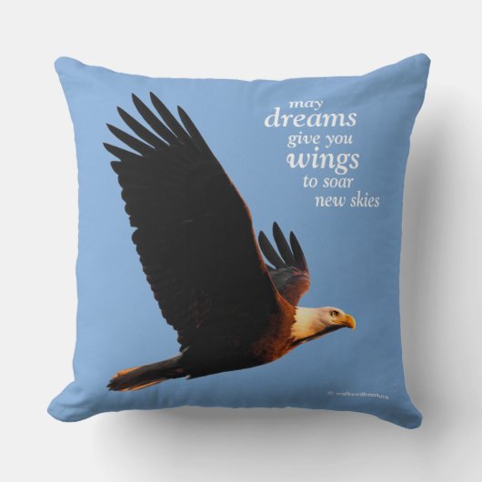 飛感動的行中の引用文ハゲ鷲 クッション (正面)