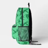 飛日本の行中のスワローズ、ジェード&エメラルドグリーン プリントバックパック (右)