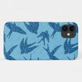 飛日本の行中のツバメ、コバルトとブルー淡い色のー Case-Mate iPhoneケース (裏面(横))