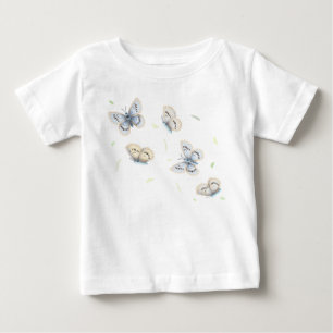 飛気に行中の蝶 ベビーTシャツ