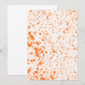 飛沫模様 - オレンジ 招待状 (正面/裏面)