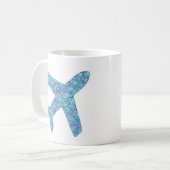 飛生まれ行する飛行機 コーヒーマグカップ (正面左)