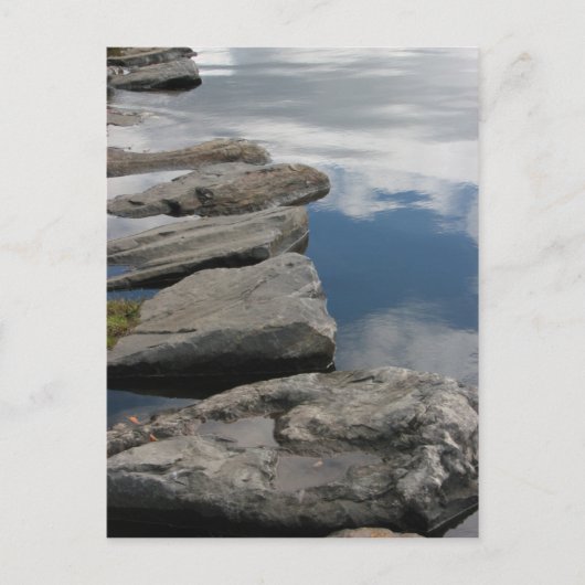 飛石の郵便はがき ポストカード (正面)