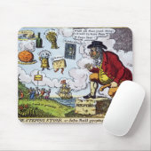 飛石、にのぞいているジョンBull マウスパッド (マウス)