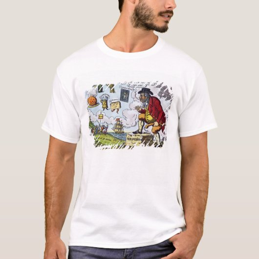 飛石、にのぞいているジョンBull Tシャツ (正面)