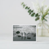 飛石、小型写真 名刺 (スタンド正面)