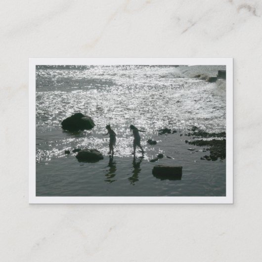 飛石、小型写真 名刺 (正面)