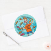 飛祝漁の喜び ラウンドシール (封筒)