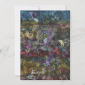 飛空白の行中のハチドリのグリーティングカード シーズンカード (正面)