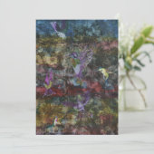 飛空白の行中のハチドリのグリーティングカード シーズンカード (スタンド正面)