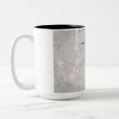 飛素晴らし行二音コーヒーマグの緑 ツートーンマグカップ (左)