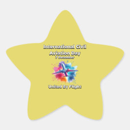 飛統一された行便。民事国際的航空日 星シール