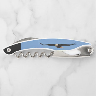 飛翔しているハゲのコルク栓抜き ソムリエナイフ