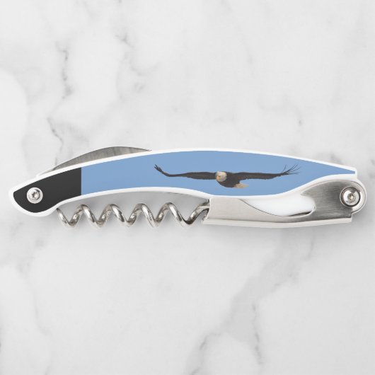 飛翔しているハゲのコルク栓抜き ソムリエナイフ (裏面)