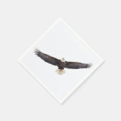 飛翔しているハゲのワシ スタンダードカクテルナプキン (角)