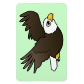 飛翔しているハゲのワシ マグネット (縦)