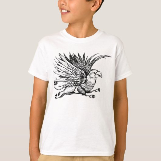 飛翔するグリフォン Tシャツ (正面)
