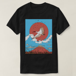 飛翔するトキ Tシャツ