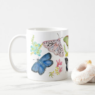 飛翔する水彩の蝶 コーヒーマグカップ