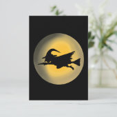 飛翔する邪悪な魔女のシルエット カード (スタンド正面)