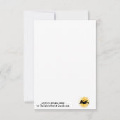 飛翔する邪悪な魔女のシルエット カード (裏面)