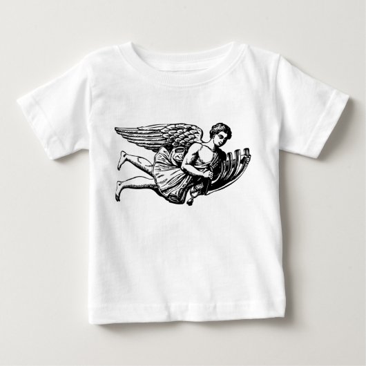 飛翔する音楽の天使 ベビーTシャツ (正面)