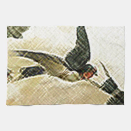 飛翔する鳥 キッチンタオル (横)