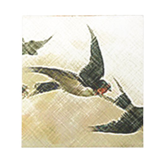 飛翔する鳥 ノートパッド (正面)