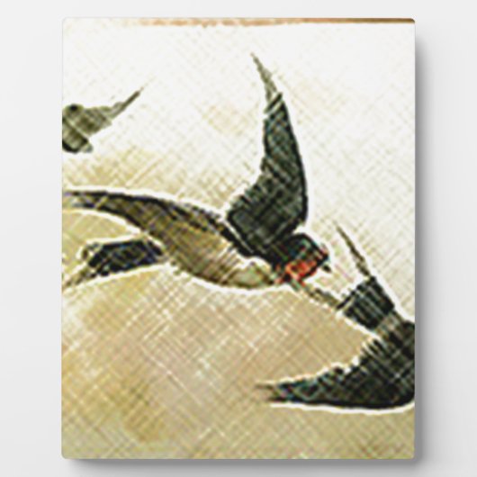 飛翔する鳥 フォトプラーク (正面)