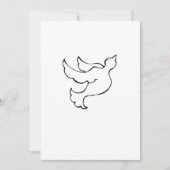 飛翔する鳩の希望と信仰の自由を象徴する芸術 案内状 (正面)