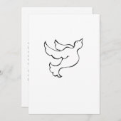 飛翔する鳩の希望と信仰の自由を象徴する芸術 案内状 (正面/裏面)