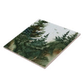 飛翔国の鳥と岩の松 タイル (側面)