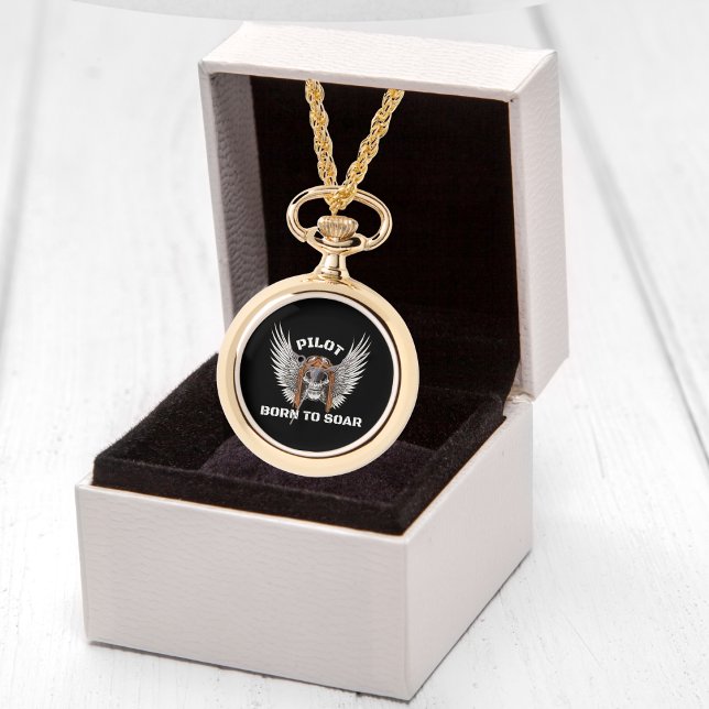 飛翔生まれするには、クールスカルパイロット及び飛行機プロペラ 腕時計 (クリエイターアップロード済み)