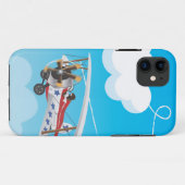 飛行する複葉機のキャラクター Case-Mate iPhoneケース (裏面(横))
