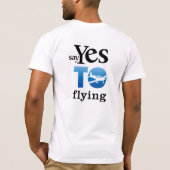 飛行に賛成して下さい Tシャツ (裏面)