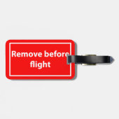 飛行の前に取除いて下さい ラゲッジタグ (裏面横)