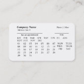 飛行の取得 予約カード (裏面)