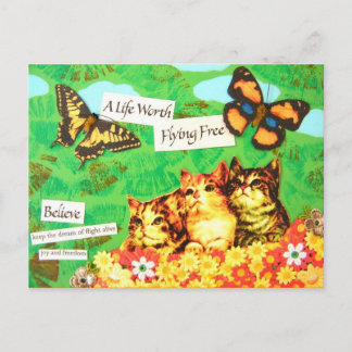 飛行の夢 - ヴィンテージ ポストカード