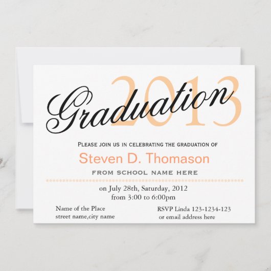 飛行の時間クラシックスタイリッシュ,卒業発表 招待状 (正面)