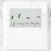 飛行の精神 長方形シール (バッグ)