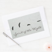 飛行の精神 長方形シール (封筒)