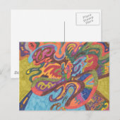 飛行の自由、オリジナル抽象芸術カスタマイズ-  ポストカード (正面/裏面)