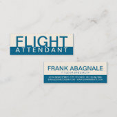 飛行はっきりした付き添い人。 スキニー名刺 (正面/裏面)